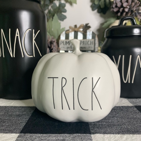 Rae Dunn Other - NWT🎃Rae Dunn small ceramic “TRICK” Pumpkin